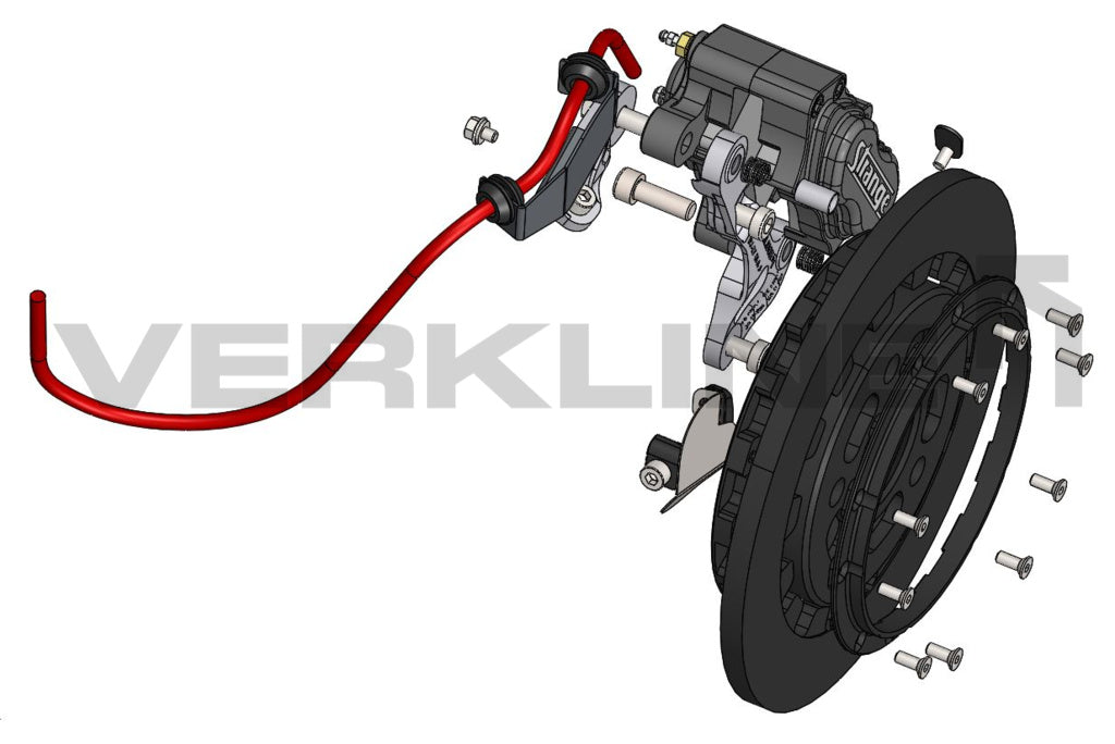 Verkline Carbon Brake Kit for 15 inch wheels for Audi R8/Lamborghini Huracan