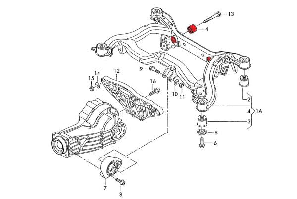 Verkline Rear Diff Rear Mounting Sleeves (pair) – Audi B6/B7
